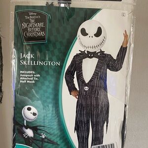 Disney Jack Skellington Kids Costume - Striped Black and White - 3T-4T